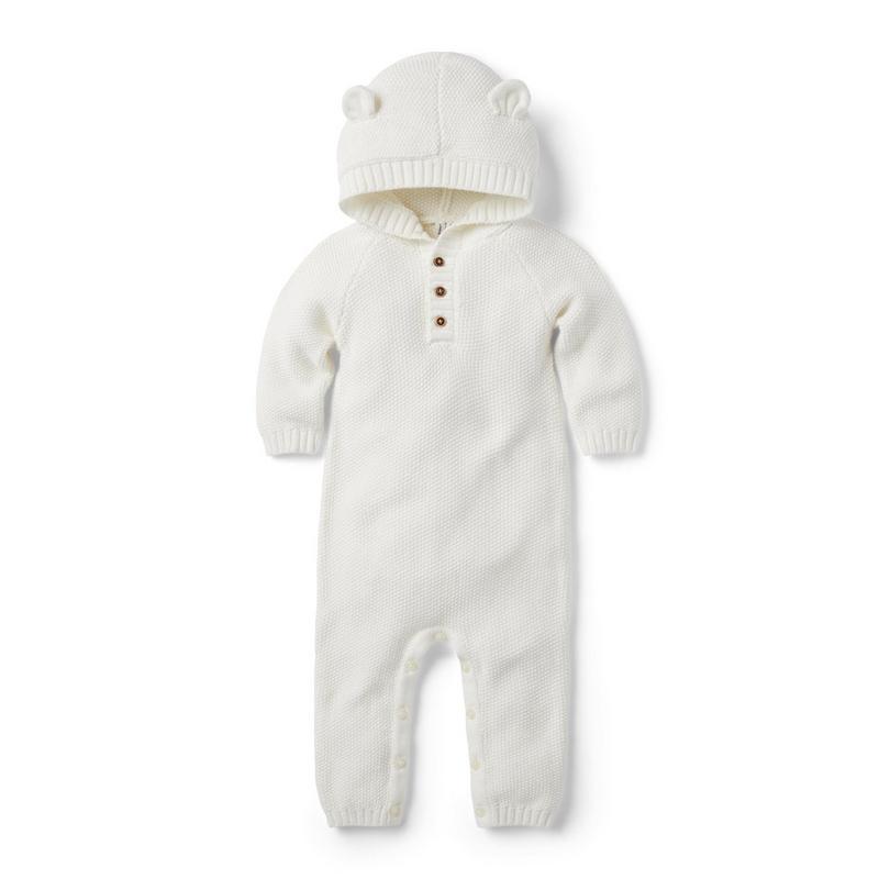 Baby Bear Ear Hooded Sweater One-Piece - Janie And Jack